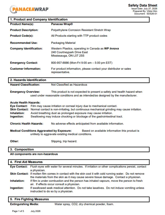 panacea-wrap-safety Panacea Wrap Safety Info Sheet